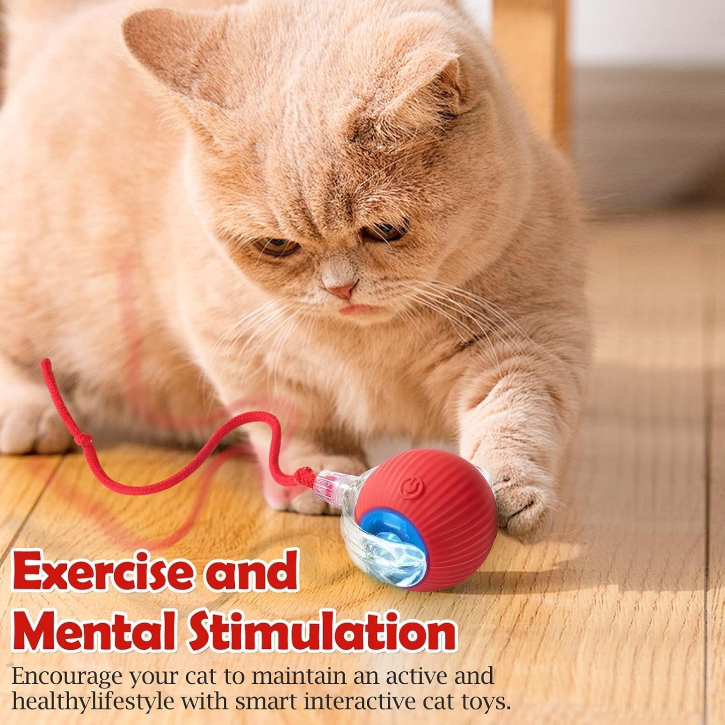 Smart Interactive Rolling Ball Toy for Cats & Small Dogs