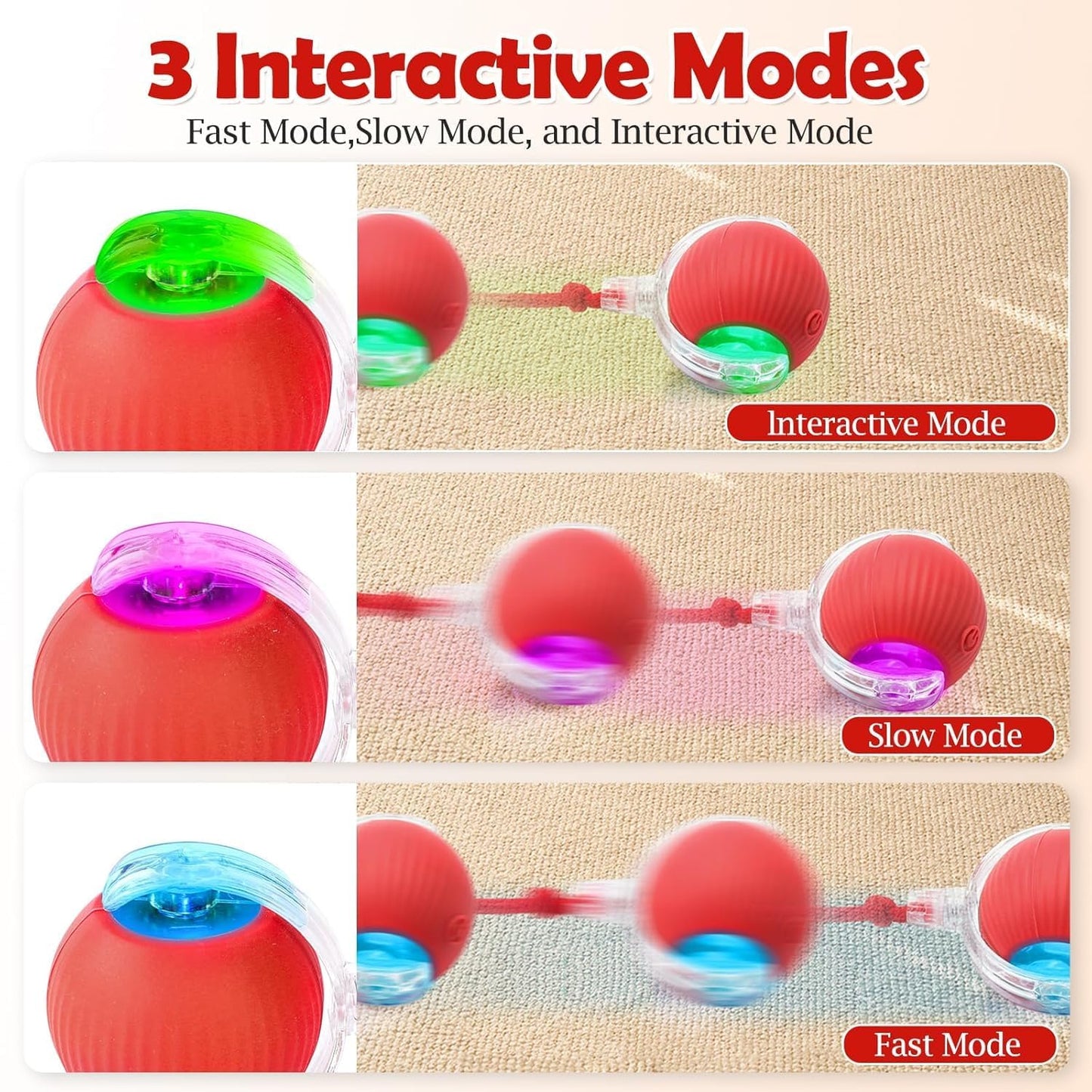 Smart Interactive Rolling Ball Toy for Cats & Small Dogs