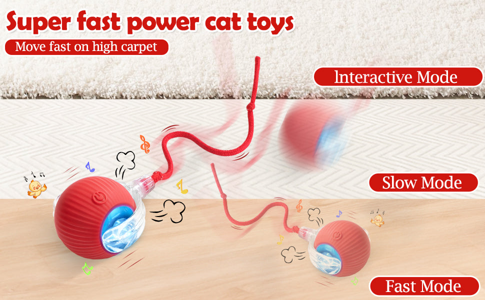 Smart Interactive Rolling Ball Toy for Cats & Small Dogs