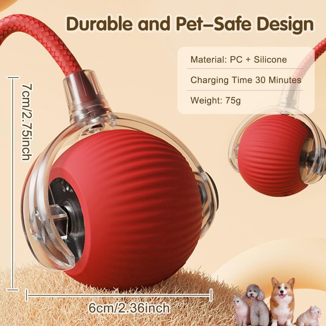 Smart Interactive Rolling Ball Toy for Cats & Small Dogs